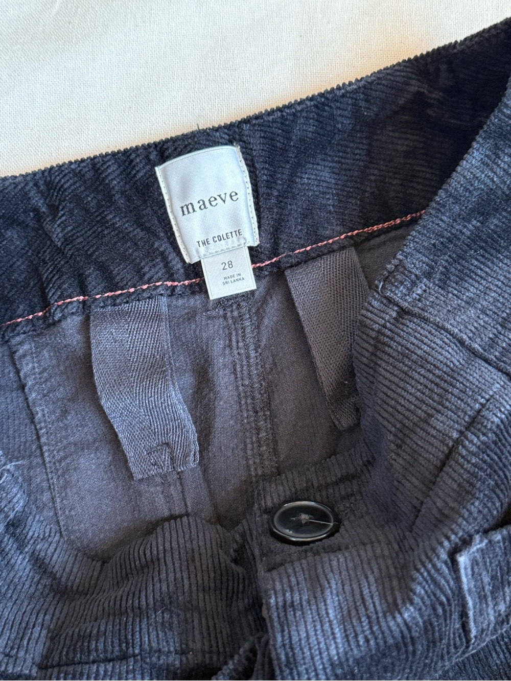 Maeve Colette black corduroy wide leg pants - Picture 3 of 9